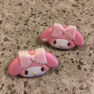 My Melody with Polka Dot Bow 2 Buttons Plastic Sanrio